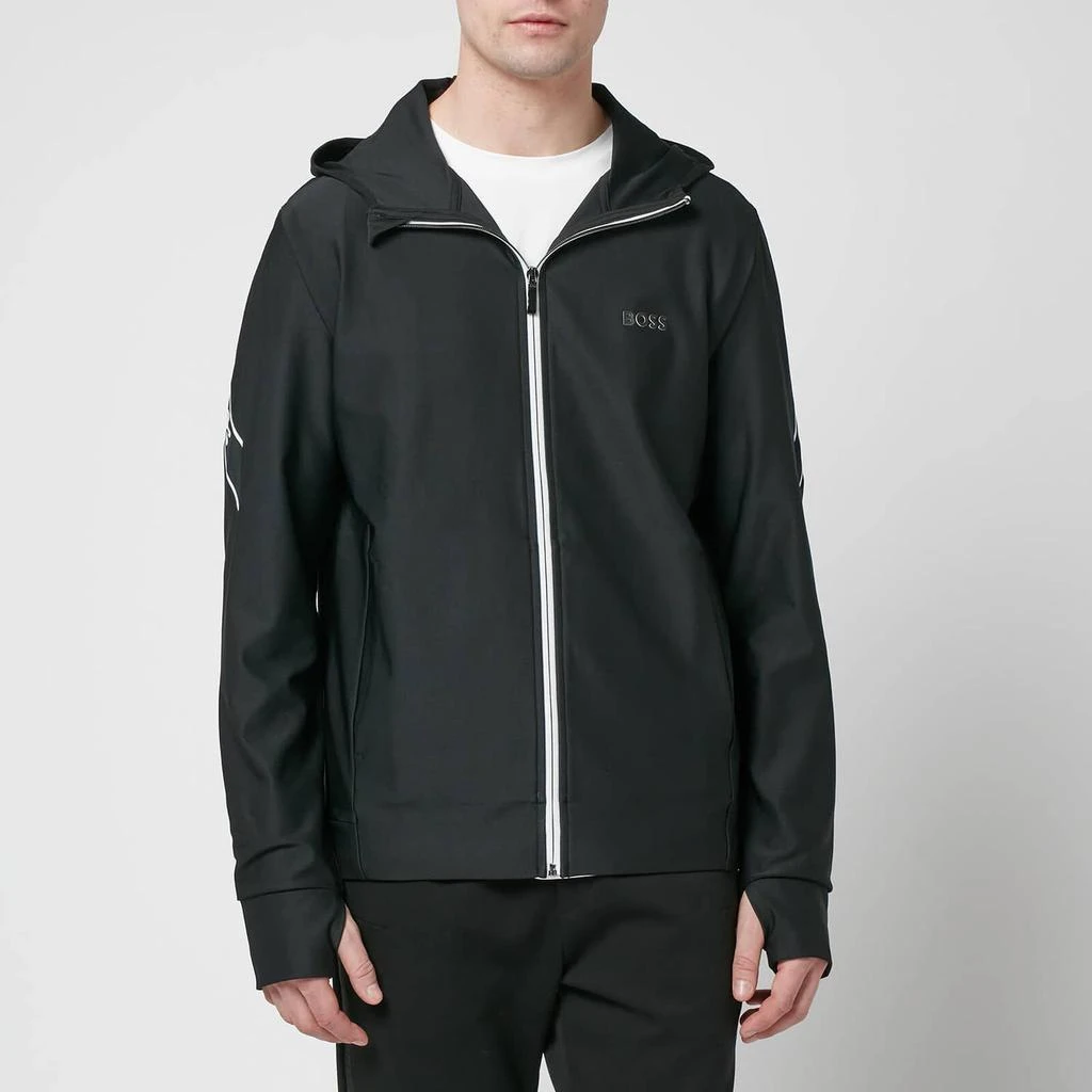 商品Hugo Boss|BOSS Green Men's Sicon Gym Zip-Through Sweatshirt - Black,价格¥569,第1张图片