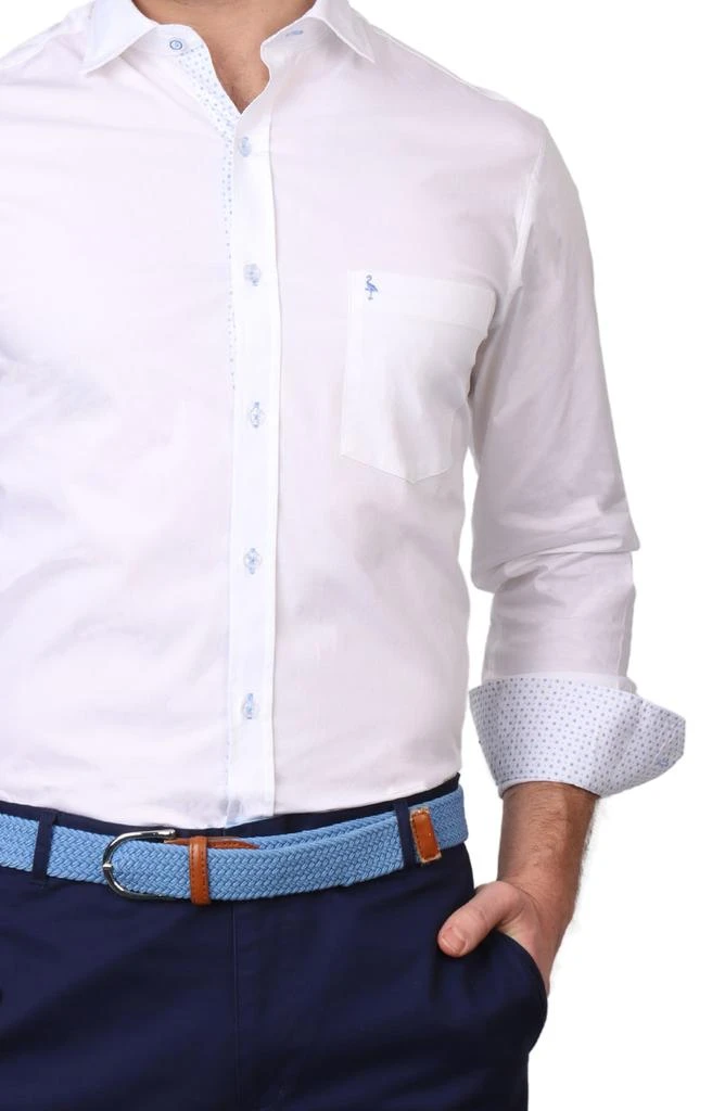 Solid Stretch Cotton Button-Up Shirt 商品