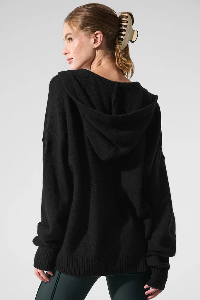 商品Alo|New Class Cashmere Full Zip Hoodie - Black,价格¥3033,第2张图片详细描述