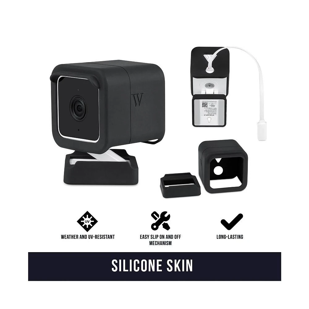 商品Wasserstein|Protective Silicone Skins Covers for Wyze Cam V3 ONLY (Black, 1 Pack) (NOT Compatible with Wyze Cam Outdoor/V2/Pan) (Camera NOT Included),价格¥127,第2张图片详细描述