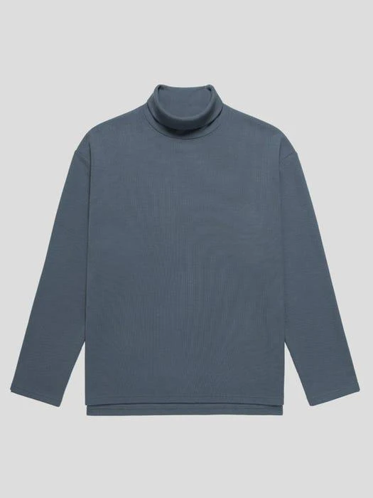 商品GARMENT LABLE|Knit Turtle Neck Long Sleeve T-Shirt_Ash Blue,价格¥388,第2张图片详细描述