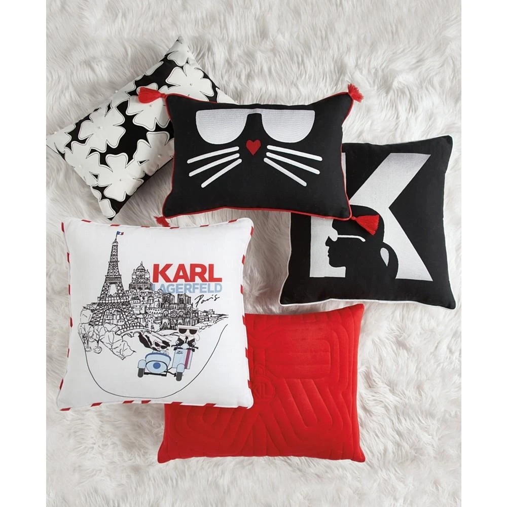 商品Karl Lagerfeld Paris|Quilted Bow Decorative Pillow, 20" x 16",价格¥248,第4张图片详细描述