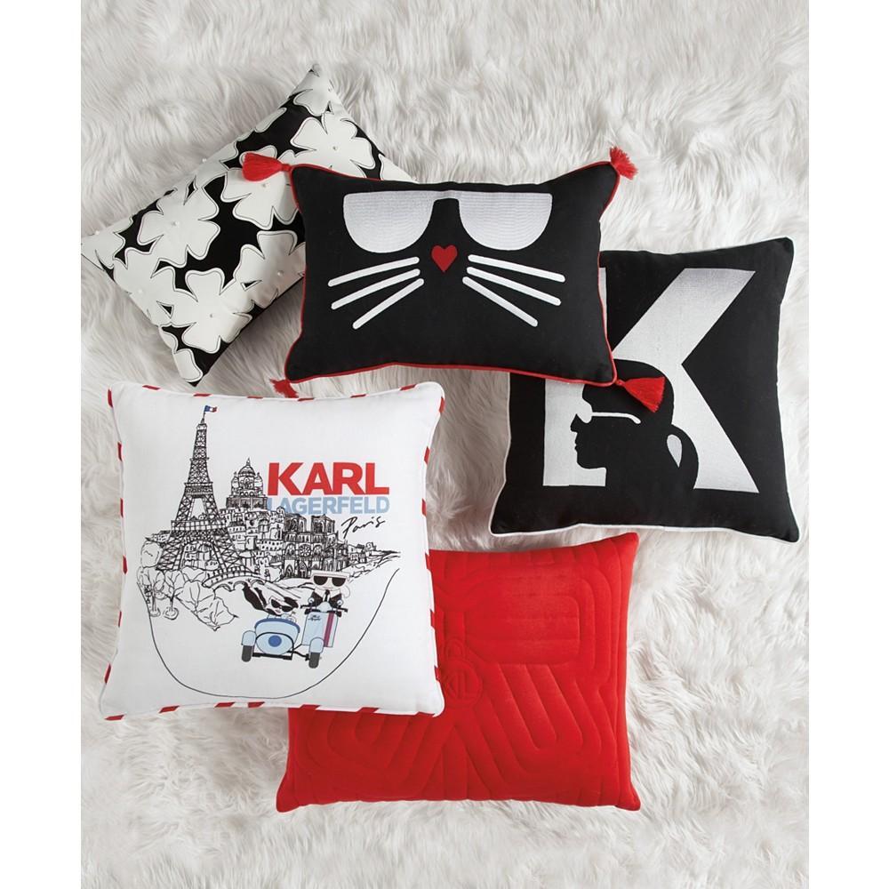 商品Karl Lagerfeld Paris|Quilted Bow Decorative Pillow, 20" x 16",价格¥275,第6张图片详细描述