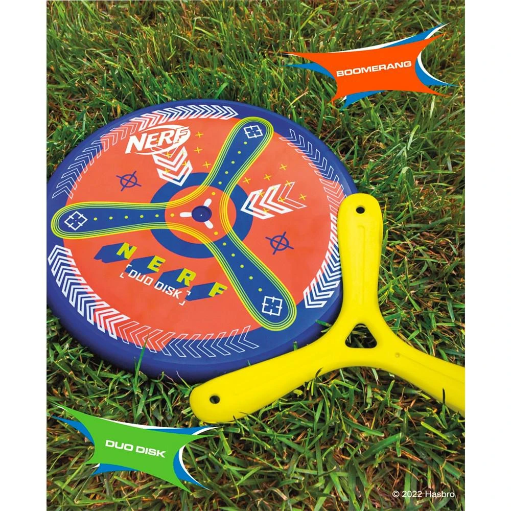 商品Nerf|Boomdisk Two in One Boomerang Frisbee Combo Long Distance Thrower,价格¥90,第2张图片详细描述