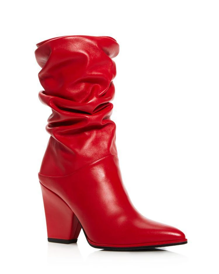 商品Stuart Weitzman|Women's Crush Scrunched Leather Booties,价格¥1720,第1张图片