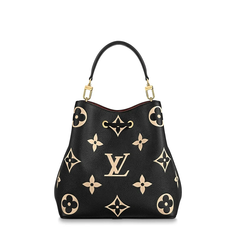 预售十天 Louis Vuitton/路易威登 经典款NÉONOÉ系列 女士黑色/米白色老花压纹粒面牛皮革金扣配可拆卸肩带单肩斜跨手提水桶包M45497 商品