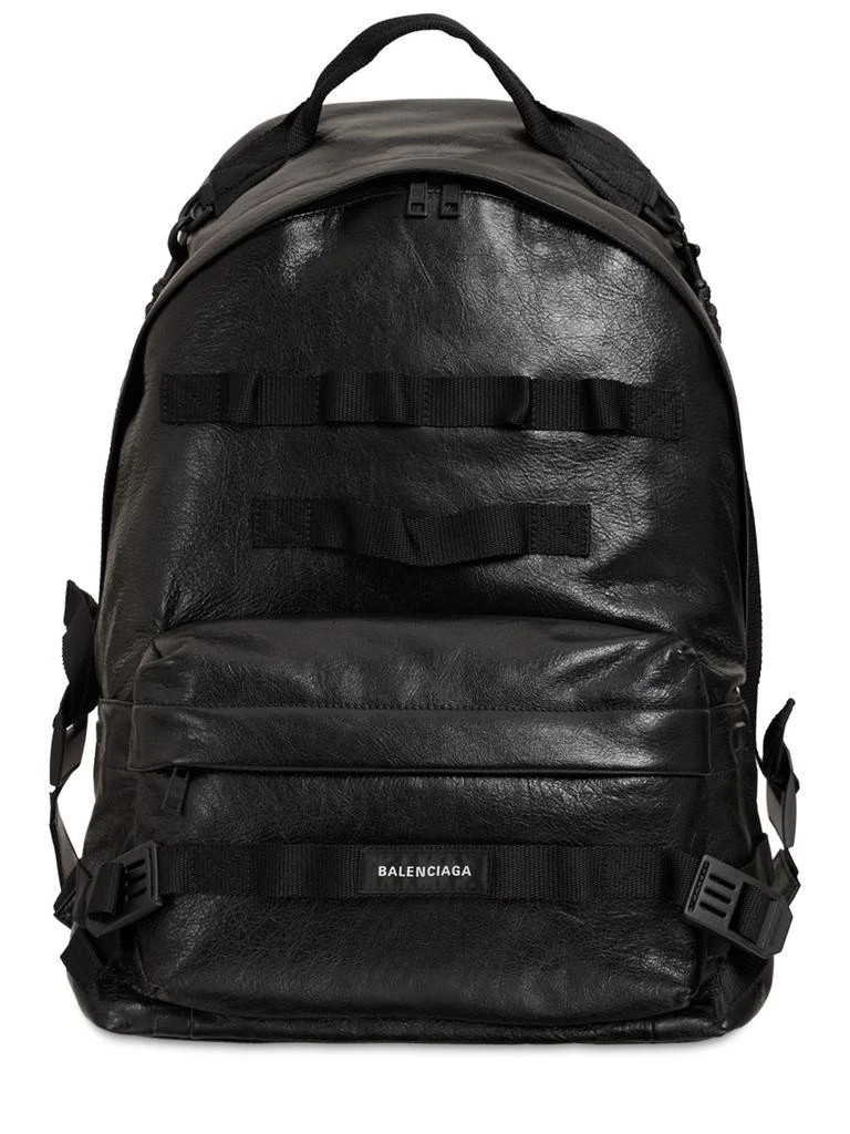 商品Balenciaga|Leather Backpack W/ Crossbody Strap,价格¥13898,第1张图片