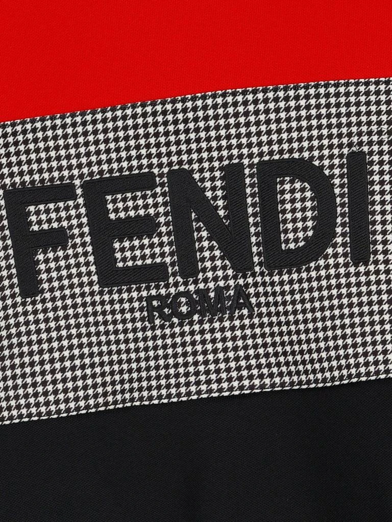 商品Fendi|Fendi Kids Logo Detailed Color-Block Hoodie,价格¥3518,第4张图片详细描述