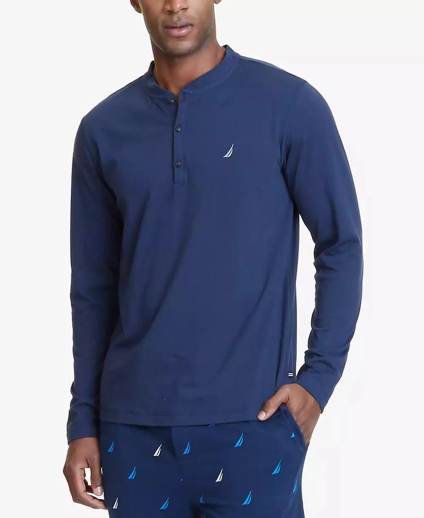 商品Nautica|Men's Soft, Breathable Long Sleeve Henley Pajama Shirt,价格¥295,第1张图片