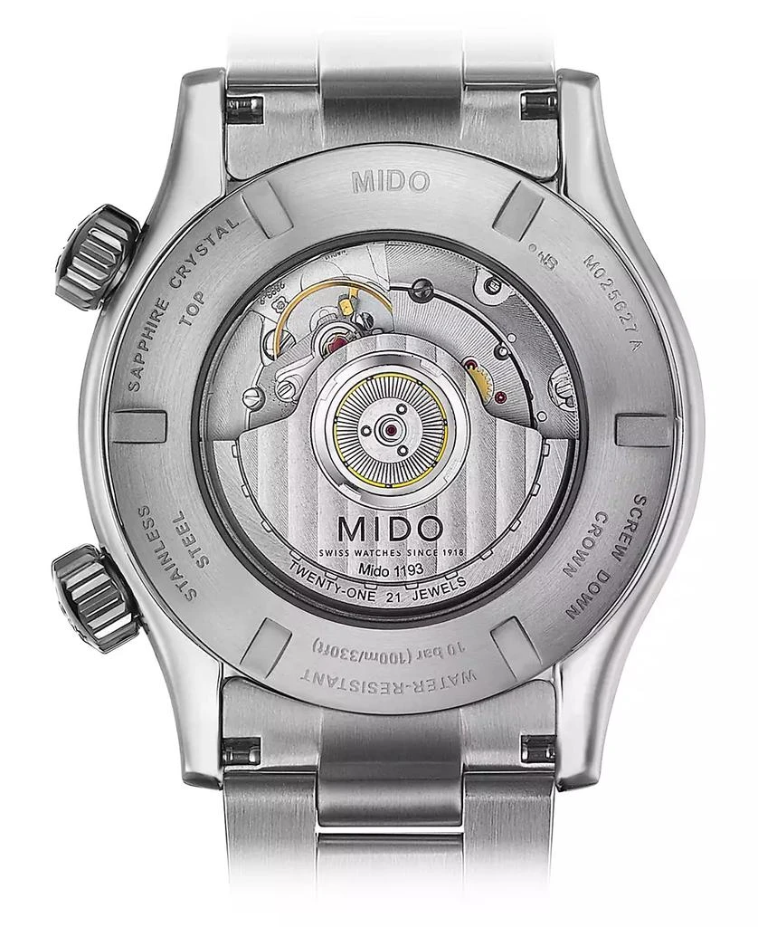 商品MIDO|Men's Swiss Automatic Multifort Stainless Steel Bracelet Watch 42mm,价格¥9915,第3张图片详细描述