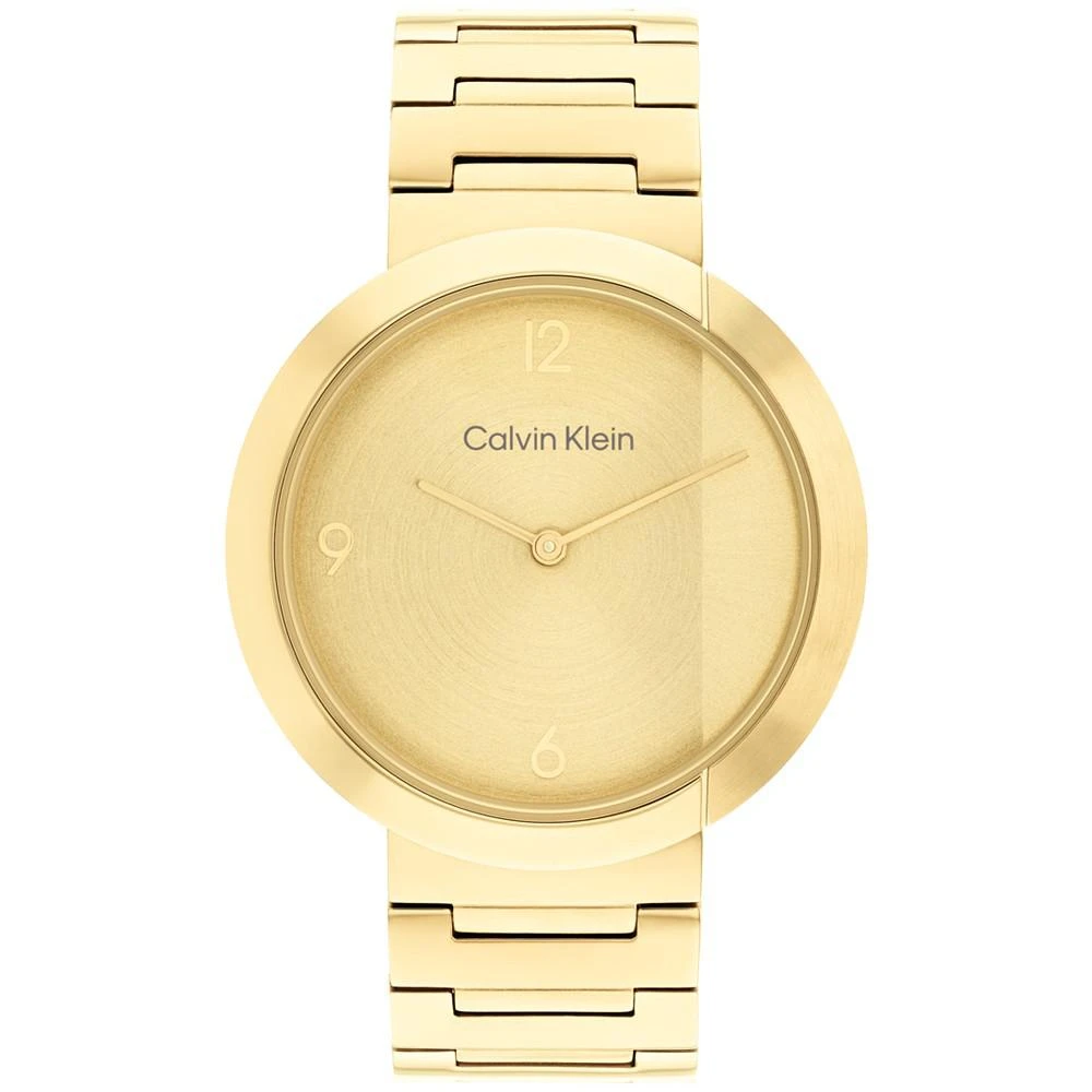 商品Calvin Klein|Women's Gold-Tone Stainless Steel Bracelet Watch 38mm,价格¥1347,第1张图片