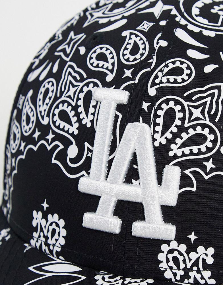 New Era MLB 9Forty New York Yankees paisley unisex cap in black exclusive at ASOS商品第3张图片规格展示