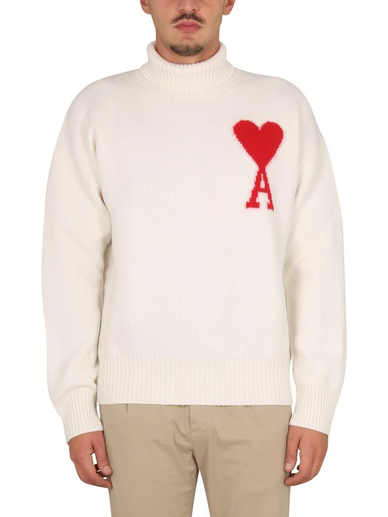 商品AMI|Ami Alexandre Mattiussi Turtleneck Sweater With Logo,价格¥3228,第1张图片