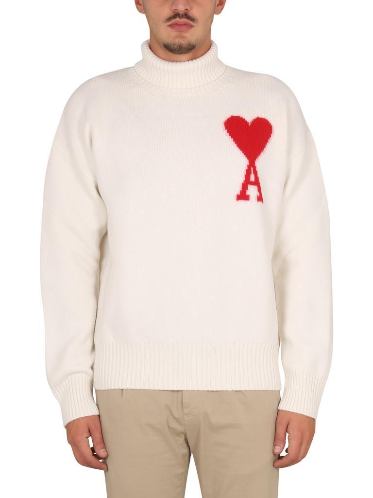 商品AMI|Ami Alexandre Mattiussi Turtleneck Sweater With Logo,价格¥2961,第1张图片