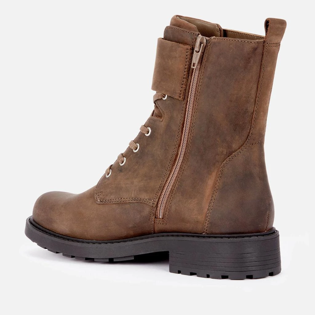 商品Clarks|Clarks Women's Orinoco 2 Leather Lace Up Boots - Dark Olive,价格¥295,第3张图片详细描述