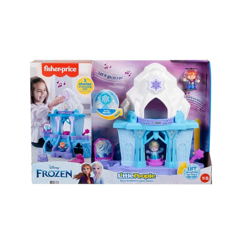 商品Fisher Price|Disney Frozen Toy, Fisher-Price Little People Playset with Anna & Elsa Figures, Elsa’s Enchanted Lights Palace,价格¥237,第2张图片详细描述