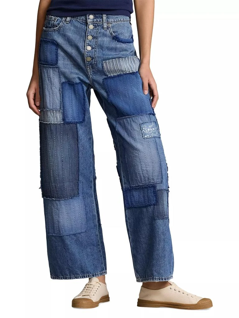 商品Ralph Lauren|High-Rise Cropped Patchwork Jeans,价格¥1891,第3张图片详细描述