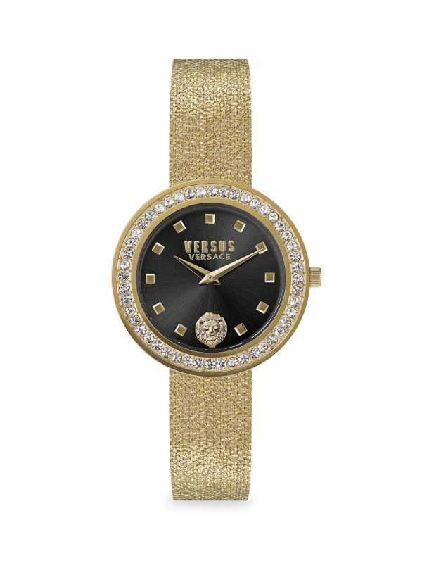 商品Versus Versace|38MM Carnaby Street Crystal Goldplated Stainless Steel & Crystal Bracelet Watch,价格¥1260,第1张图片