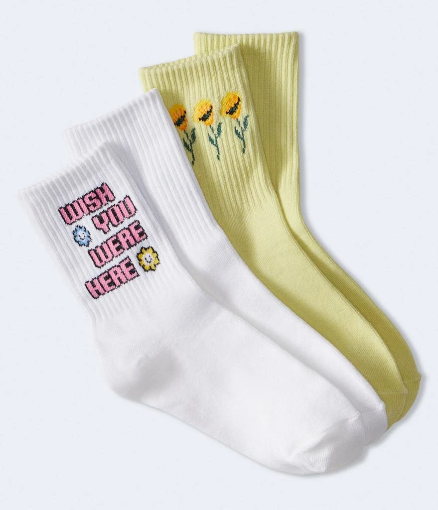 商品Aeropostale|Aeropostale Wish You Were Here Crew Socks,价格¥45,第1张图片