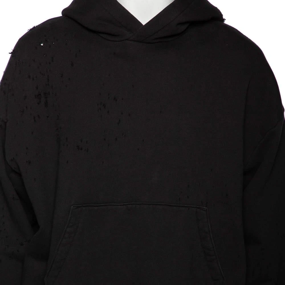 商品[二手商品] AMIRI|Amiri Black Distressed Cotton Long Sleeve Oversized Hoodie S,价格¥2913,第4张图片详细描述