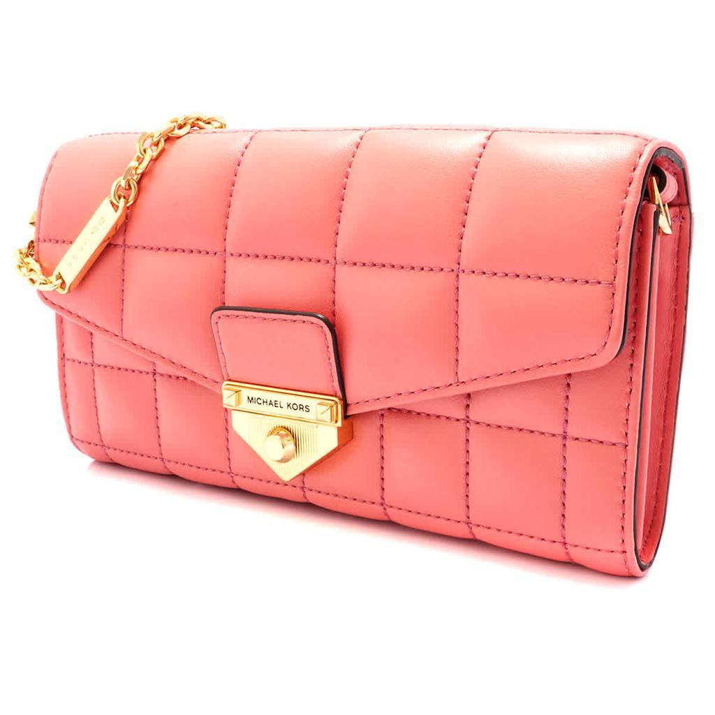 商品Michael Kors|Ladies Soho Quilted Chain Wallet- Rose,价格¥929,第1张图片