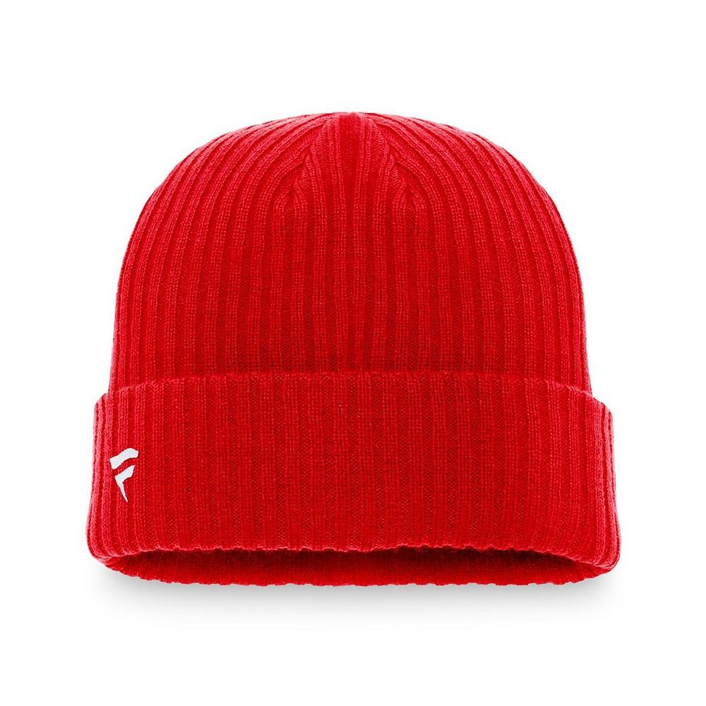 Men's Branded Red Florida Panthers Core Primary Logo Cuffed Knit Hat商品第2张图片规格展示
