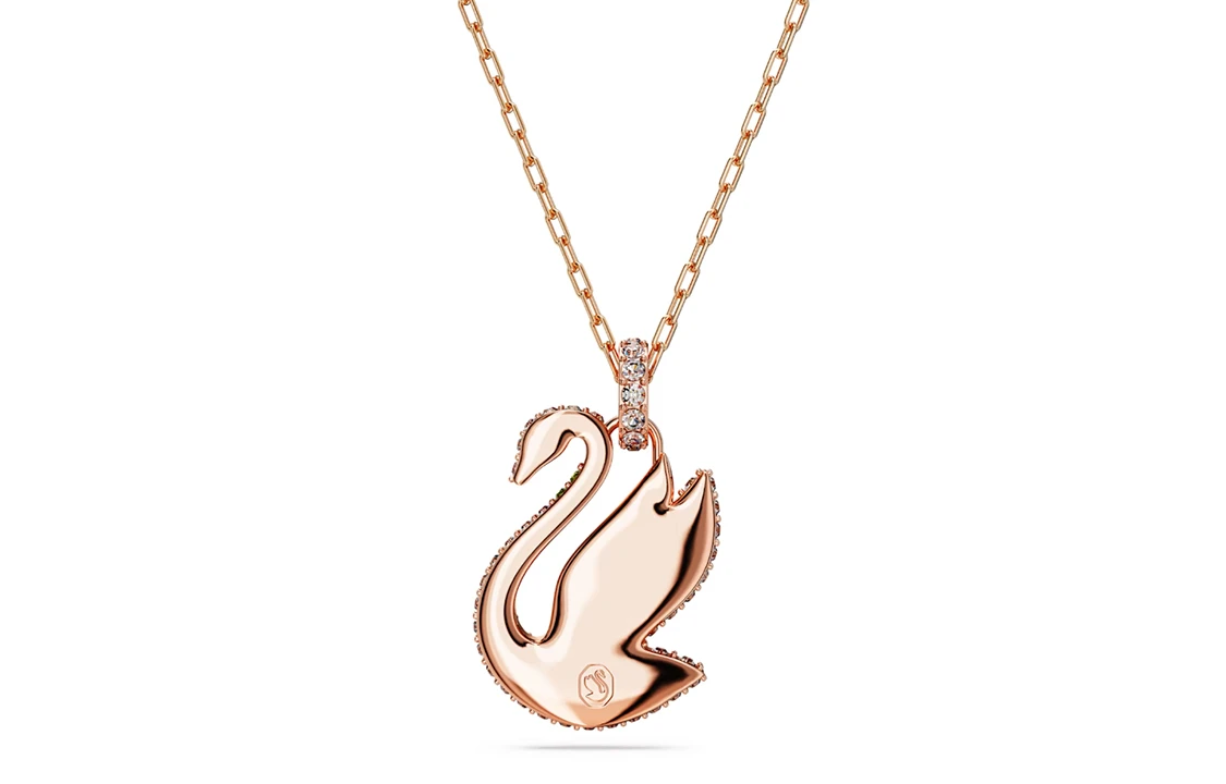 商品[国内直发] Swarovski|施华洛世奇 Swan 经典天鹅样式设计 仿水晶 项链 女款 绿色,价格¥788,第5张图片详细描述