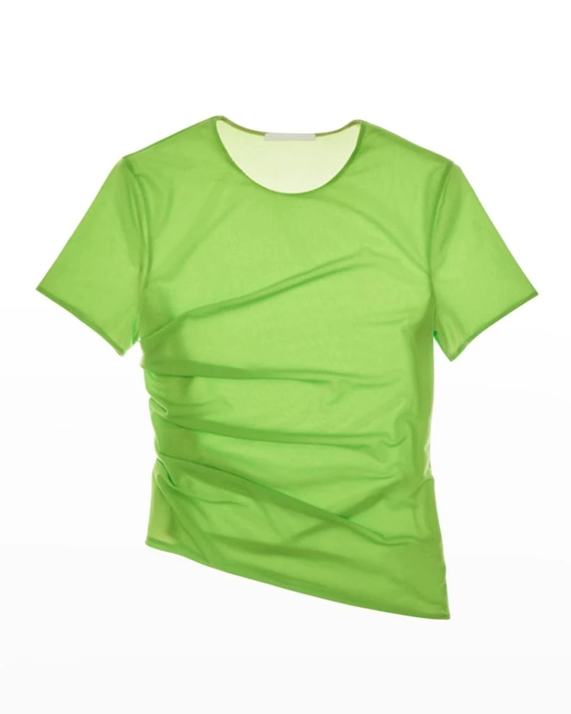 商品Helmut Lang|Gathered Asymmetric Crewneck Tee,价格¥475,第2张图片详细描述