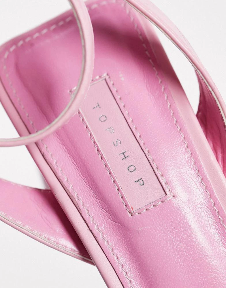 商品Topshop|Topshop Wide fit Remi two part block heel in pink,价格¥324,第3张图片详细描述