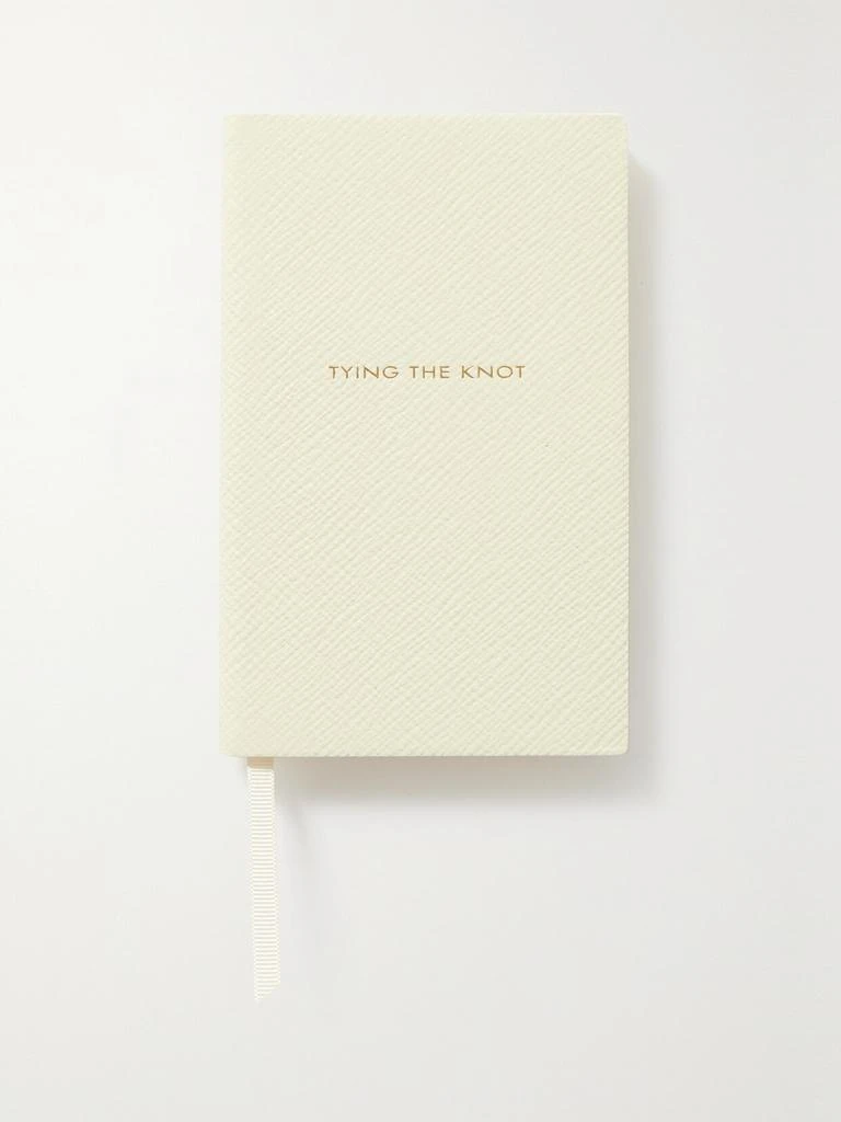 商品SMYTHSON|Panama “tying The Knot” 纹理皮革笔记本,价格¥628,第1张图片
