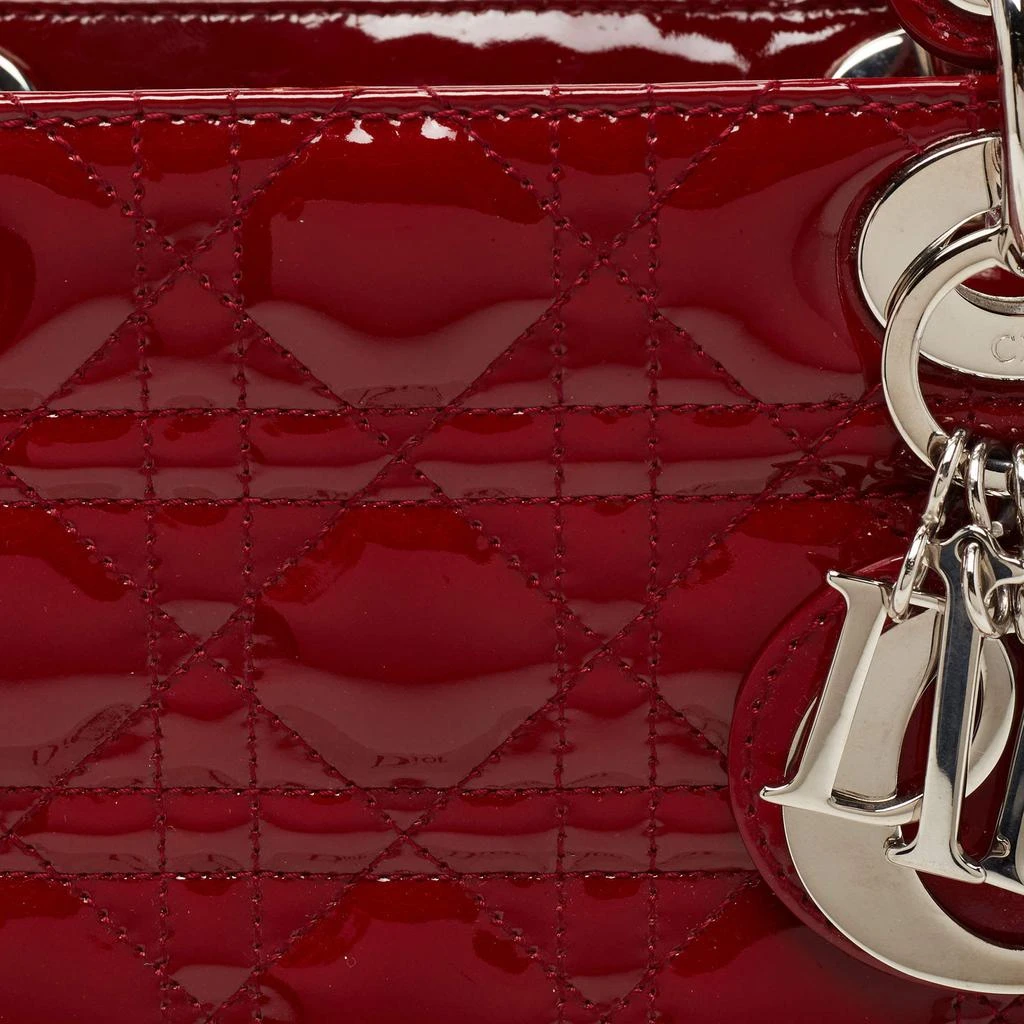 商品[二手商品] Dior|Dior Red Cannage Patent Leather Large Lady Dior Tote,价格¥20345,第5张图片详细描述