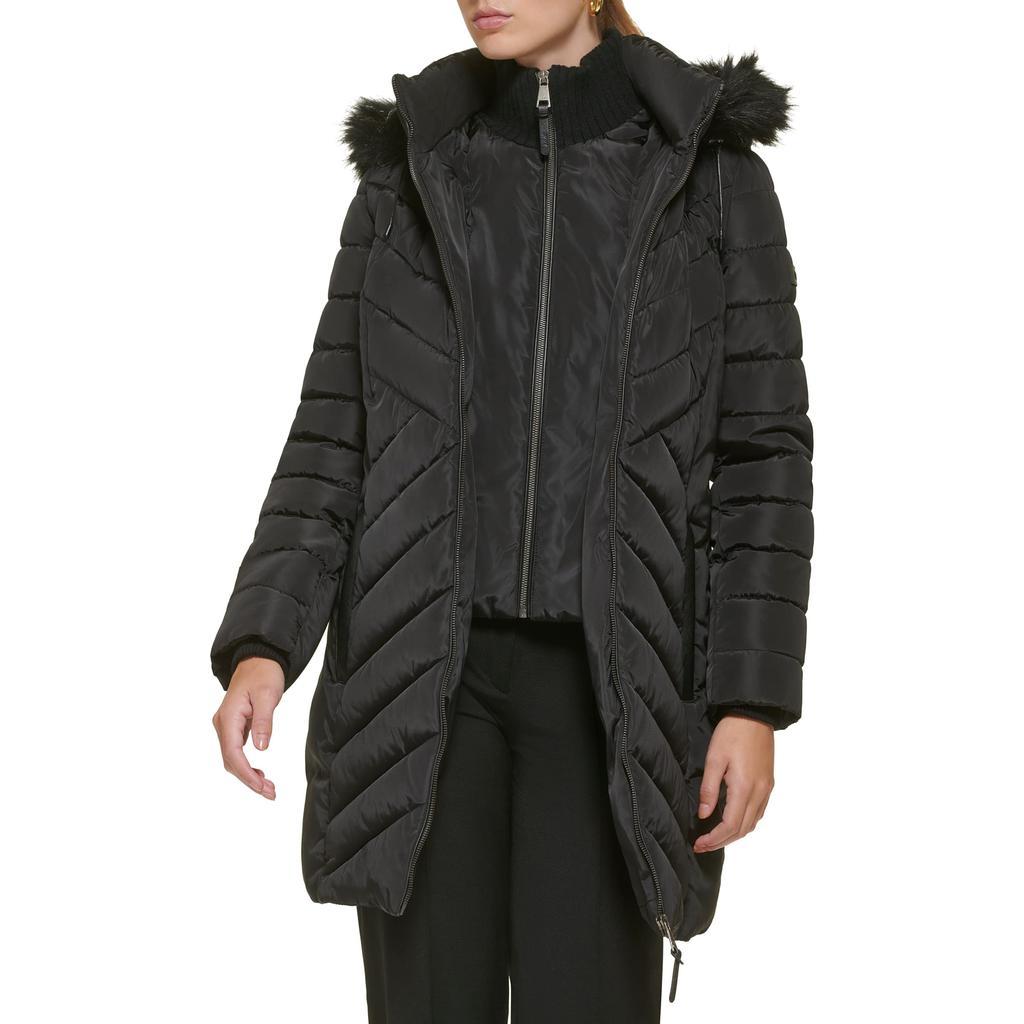 商品DKNY|Faux Fur Trim Hooded Puffer,价格¥2388,第1张图片