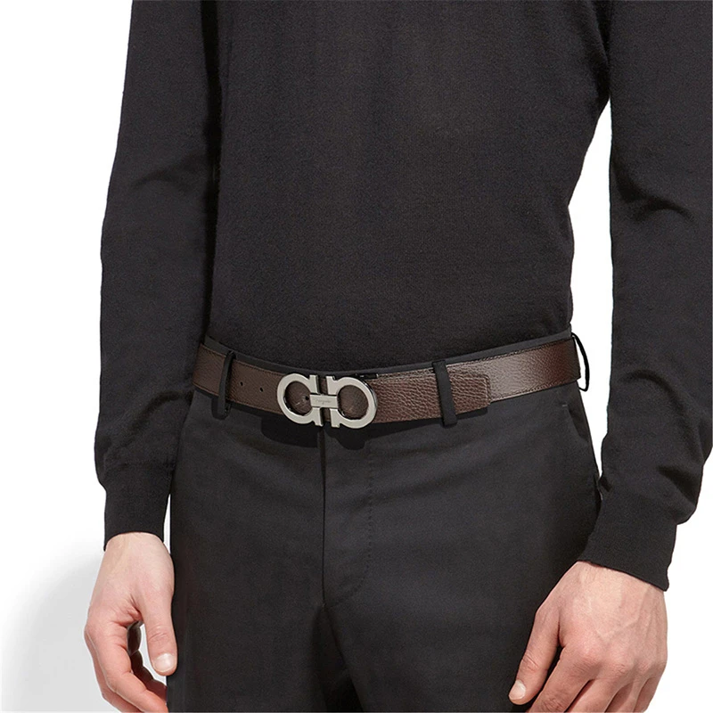 Salvatore Ferragamo 菲拉格慕 男士棕色牛皮腰带 67-9710-689134【包装随机，部分无包装盒】 商品
