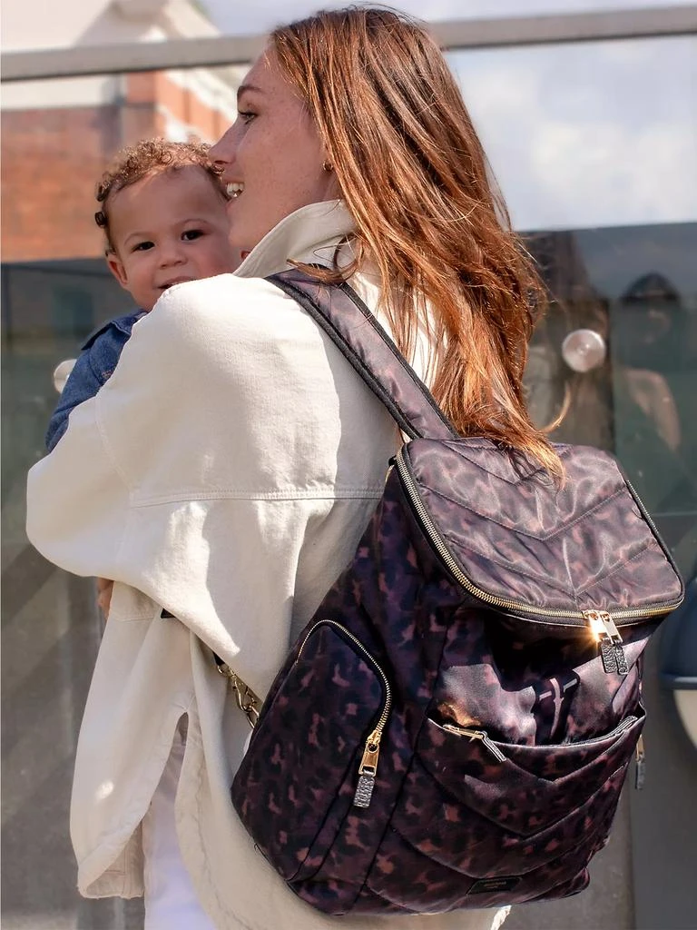 Alyssa Leopard Print Convertible Padded Diaper Backpack 商品