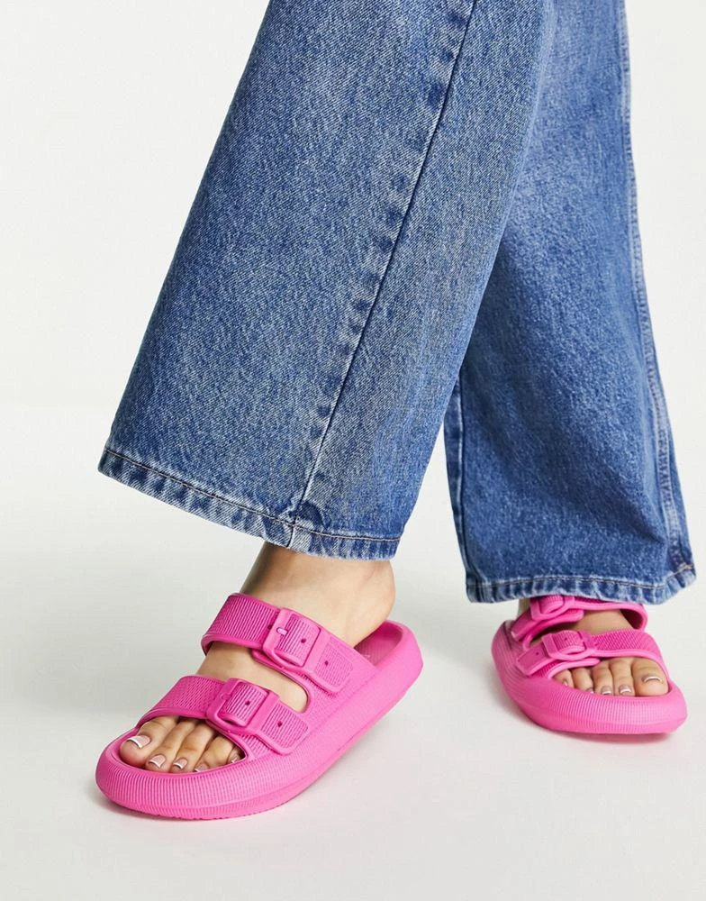 商品Topshop|Topshop Pop double strap sandal in pink,价格¥109,第4张图片详细描述