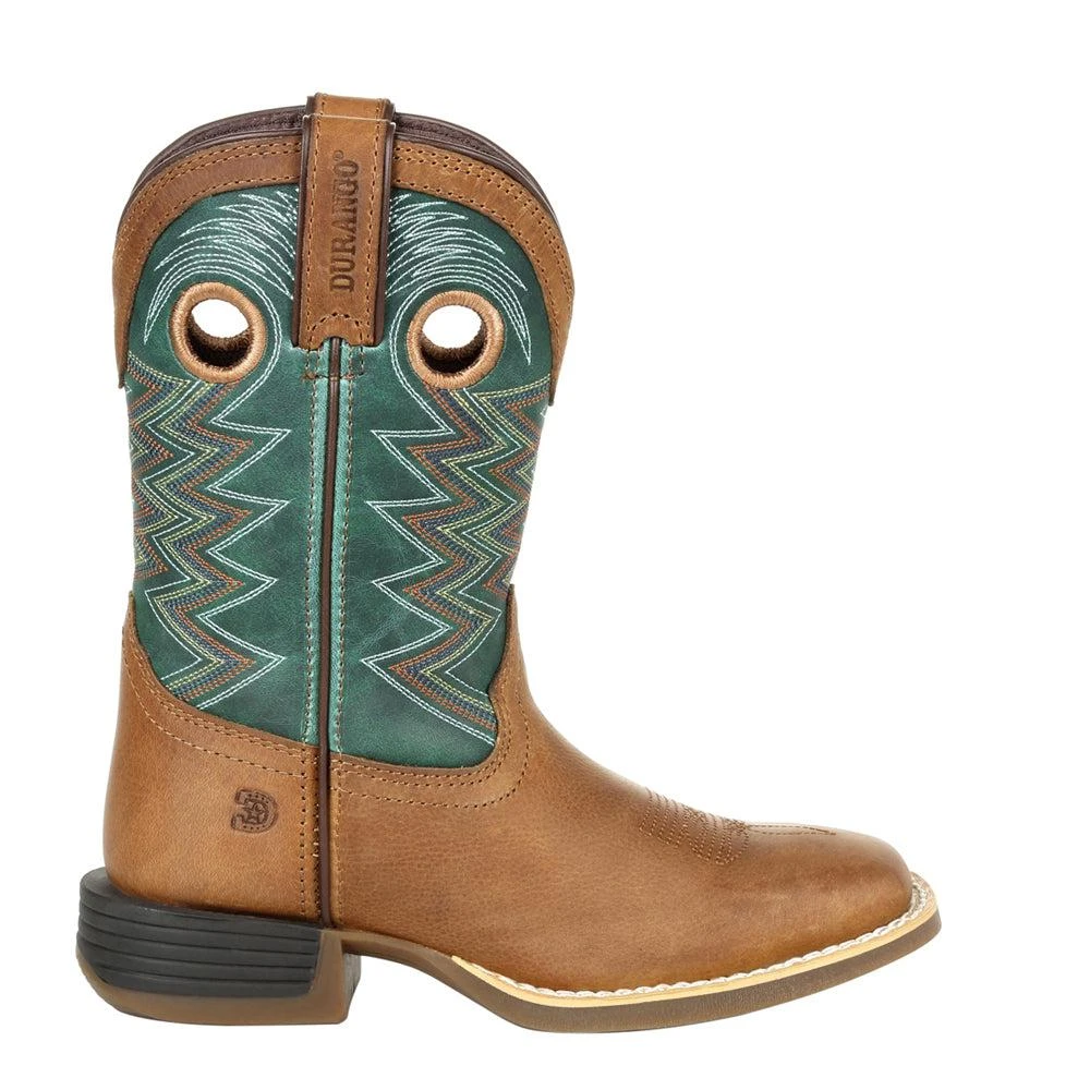 商品Durango|Lil' Rebel Pro Teal Square Toe Cowboy Boots (Big Kid),价格¥697,第1张图片