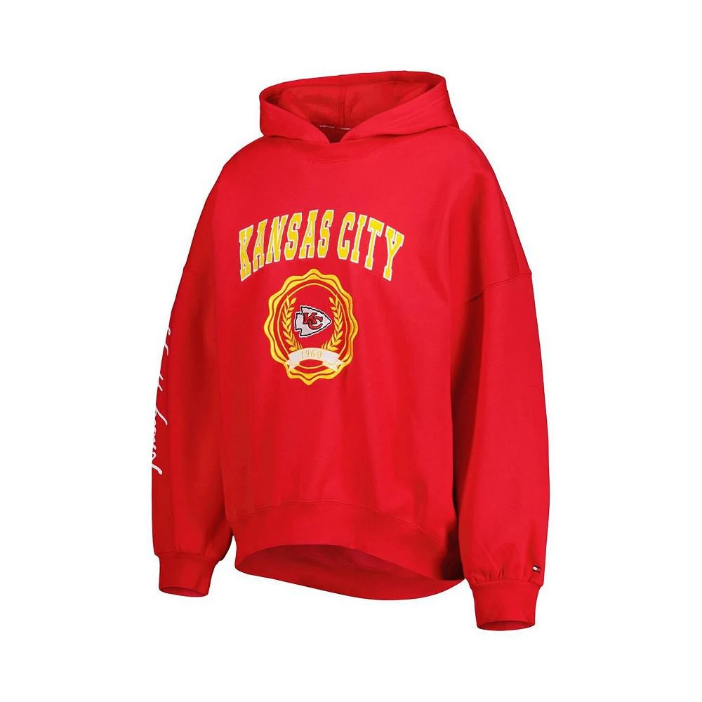 商品Tommy Hilfiger|Women's Red Kansas City Chiefs Becca Drop Shoulder Pullover Hoodie,价格¥505,第4张图片详细描述