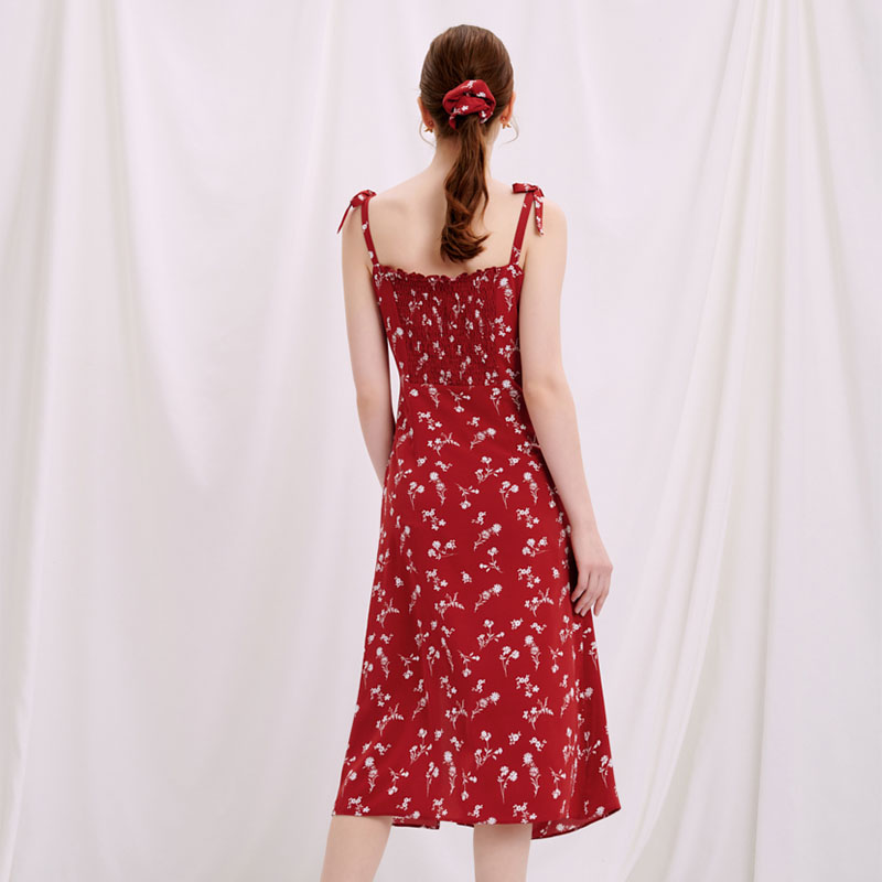 Lorraine连衣裙 - 红色印花  | Lorraine Dress - Red Floral商品第5张图片规格展示