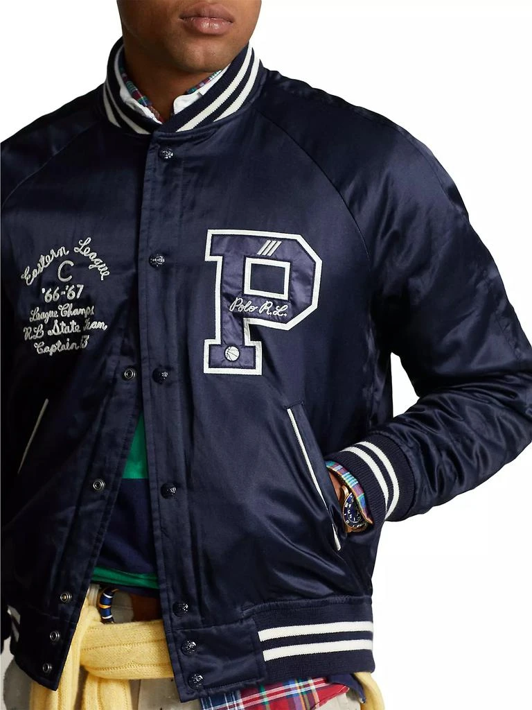 商品Ralph Lauren|Patchwork Cotton-Blend Bomber Jacket,价格¥2616,第5张图片详细描述