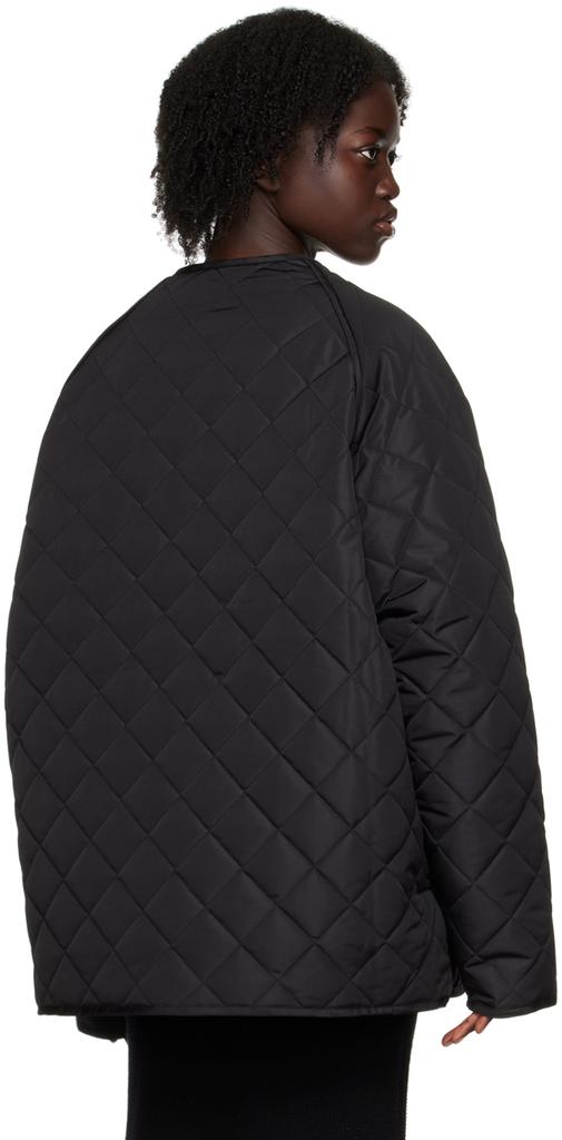 Black Quilted Jacket商品第3张图片规格展示