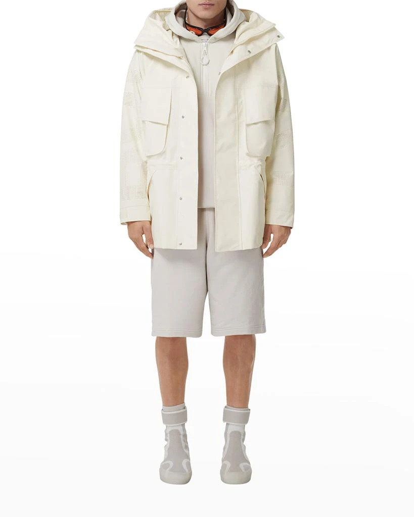 商品Burberry|Men's Parkhurst Perforated-Logo Parka,价格¥5246,第1张图片