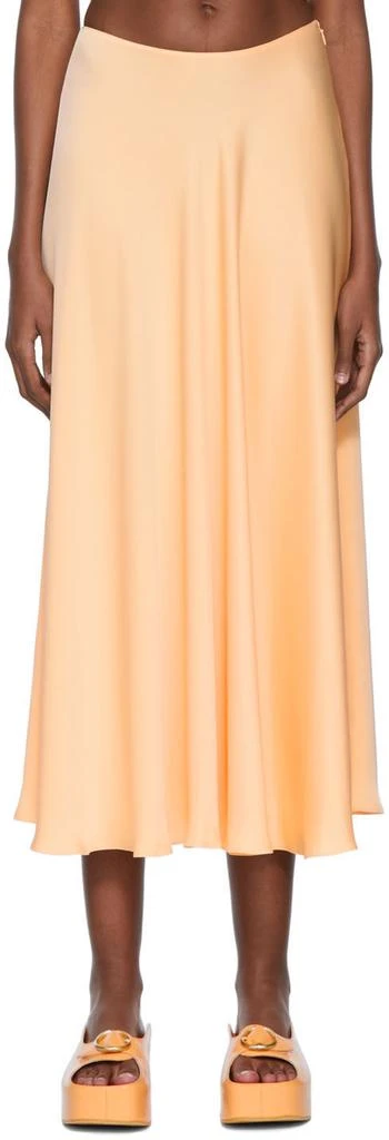 商品ROSETTA GETTY|Orange Polyester Midi Skirt,价格¥1043,第1张图片