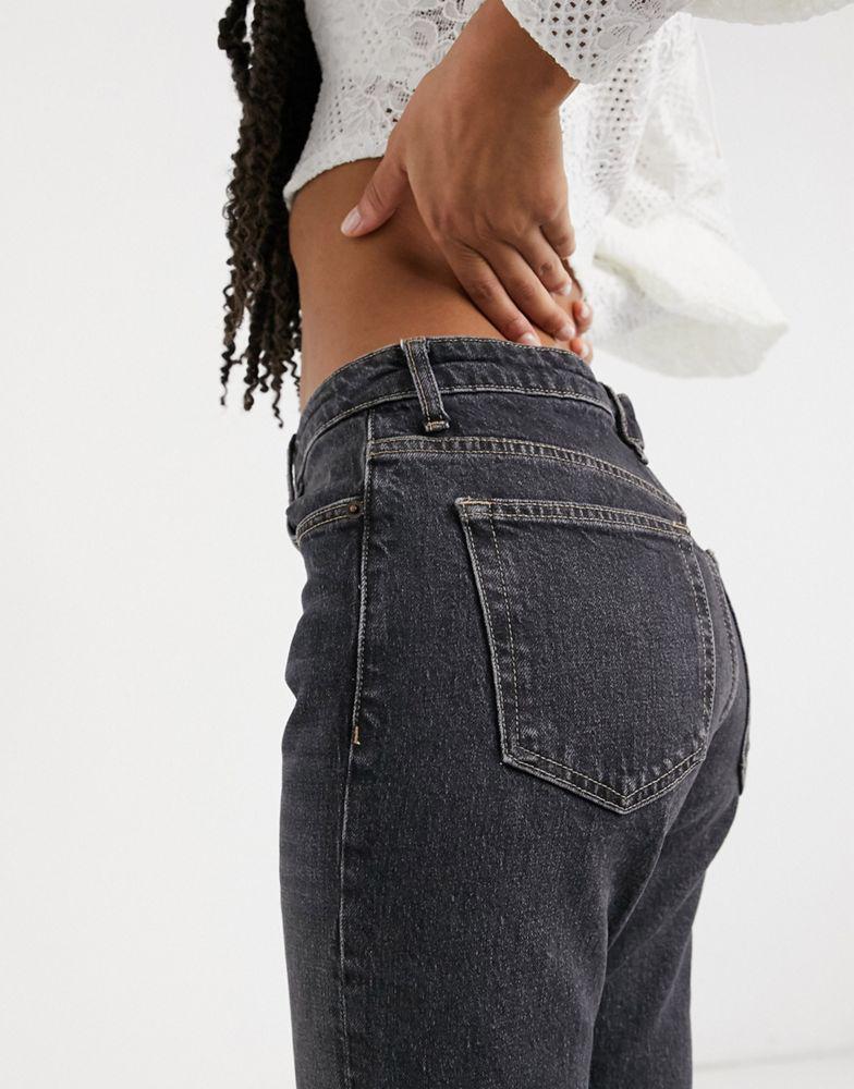 商品Topshop|Topshop straight jeans in extreme washed black,价格¥178,第5张图片详细描述