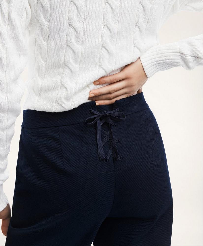 Stretch Cotton Nautical Wide Leg Sailor Pants商品第4张图片规格展示