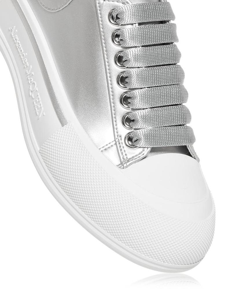Women's Deck Metallic Low Top Sneakers商品第6张图片规格展示