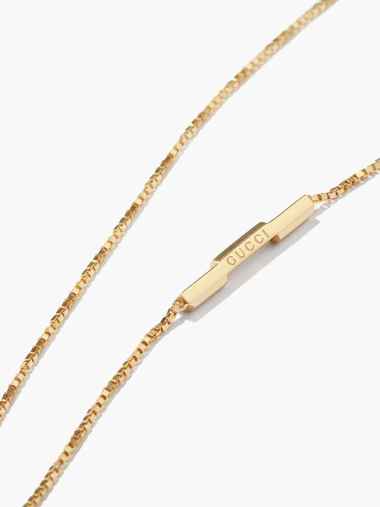 商品Gucci|Link to Love bar 18kt gold necklace,价格¥13505,第3张图片详细描述