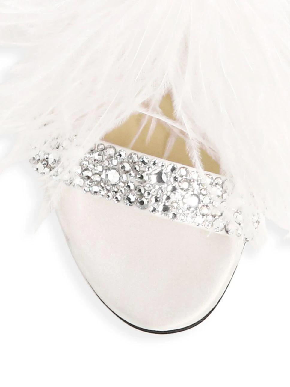 商品Jimmy Choo|Jimmy Choo - Viola Feather-Tassel Crystal-Embellished Satin Sandals,价格¥5706,第3张图片详细描述