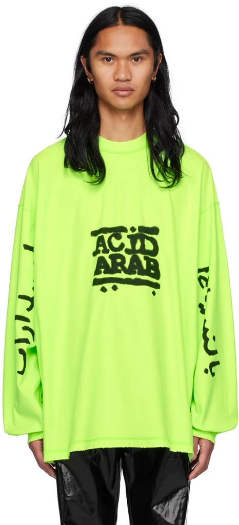 商品Balenciaga|Green Acid Arab Edition Long Sleeve T-Shirt,价格¥4697,第1张图片