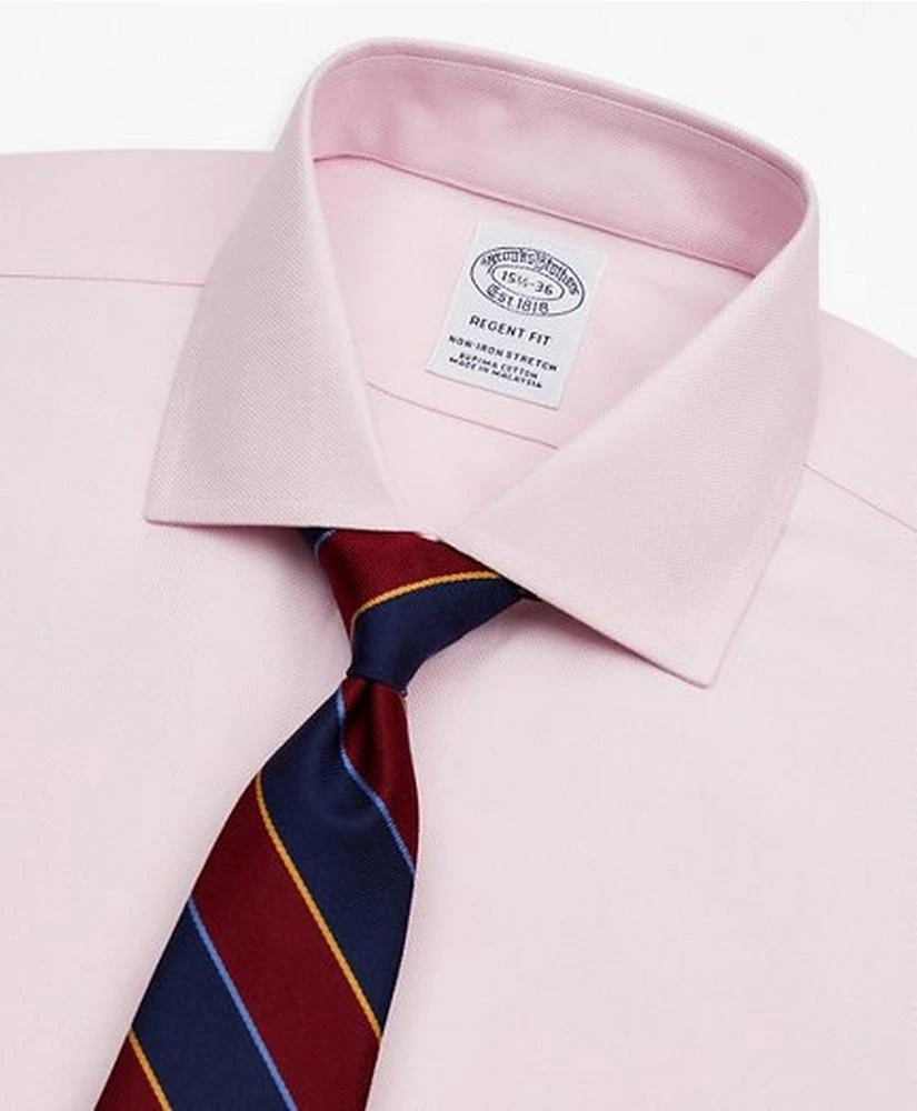 商品Brooks Brothers|Stretch Regent Regular-Fit Dress Shirt, Non-Iron Royal Oxford English Collar,价格¥584,第2张图片详细描述