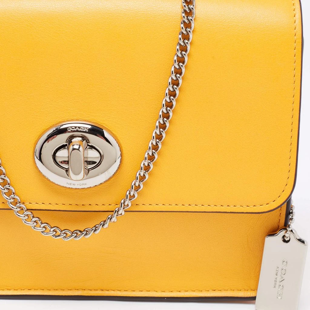 商品[二手商品] Coach|Coach Mustard Leather Bowery Chain Shoulder Bag,价格¥2457,第5张图片详细描述
